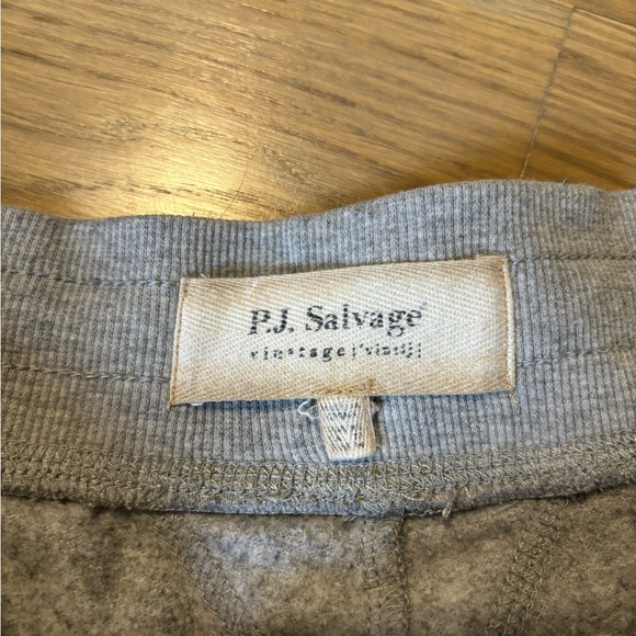 P.j. Salvage Vintage Sweat Shorts Drawstring Pull On Pockets Cotton Gray Xs - Picture 3 of 3